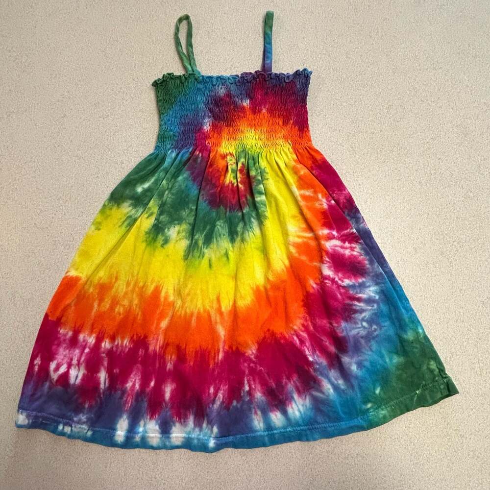 Dharma Trading Co. Girls Tie Dye Smocked Dress Size 6